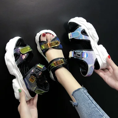 Summer New Style Women's Casual Sandals Multi Colors Colorful Shoes Platform Hook Loop Female Wearing
Summer New Style Women's Casual Sandals Multi Colors Colorful Shoes Platform Hook Loop Female Wearing