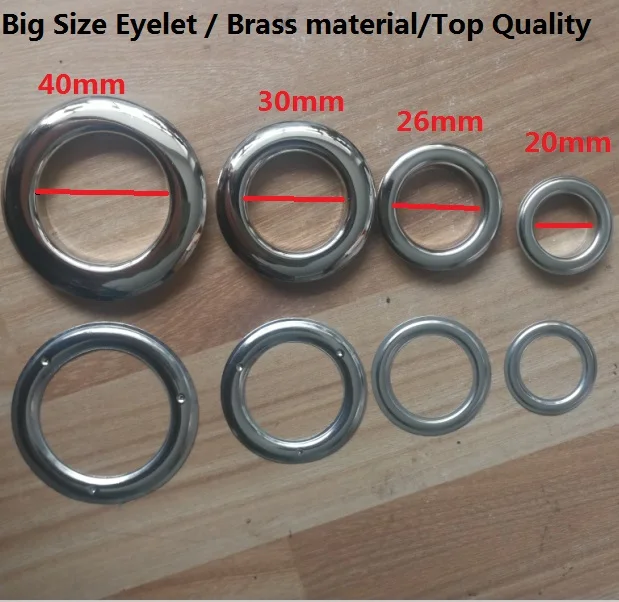 10pcs 20mm 26mm 30mm 40mm Metal Curtain Eyelets Brass Rings Round Eyes Leather Crafts Drapes for Clothing Grommet Banner
10pcs 20mm 26mm 30mm 40mm Metal Curtain Eyelets Brass Rings Round Eyes Leather Crafts Drapes for Clothing Grommet Banner