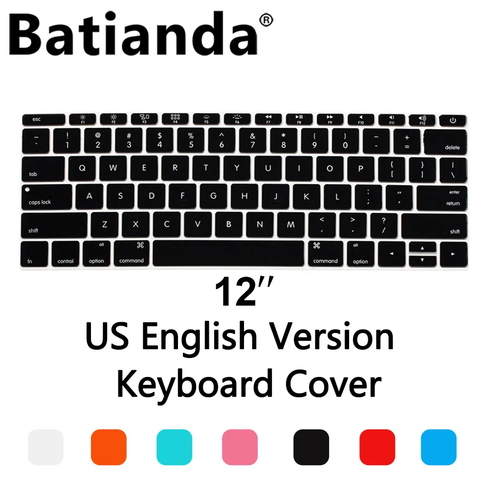 Silicone US layout Waterproof Keyboard Cover Film For New Macbook 12 retina keyboard Stickers/2016 Pro 13 with Retina A1708
Silicone US layout Waterproof Keyboard Cover Film For New Macbook 12 retina keyboard Stickers/2016 Pro 13 with Retina A1708