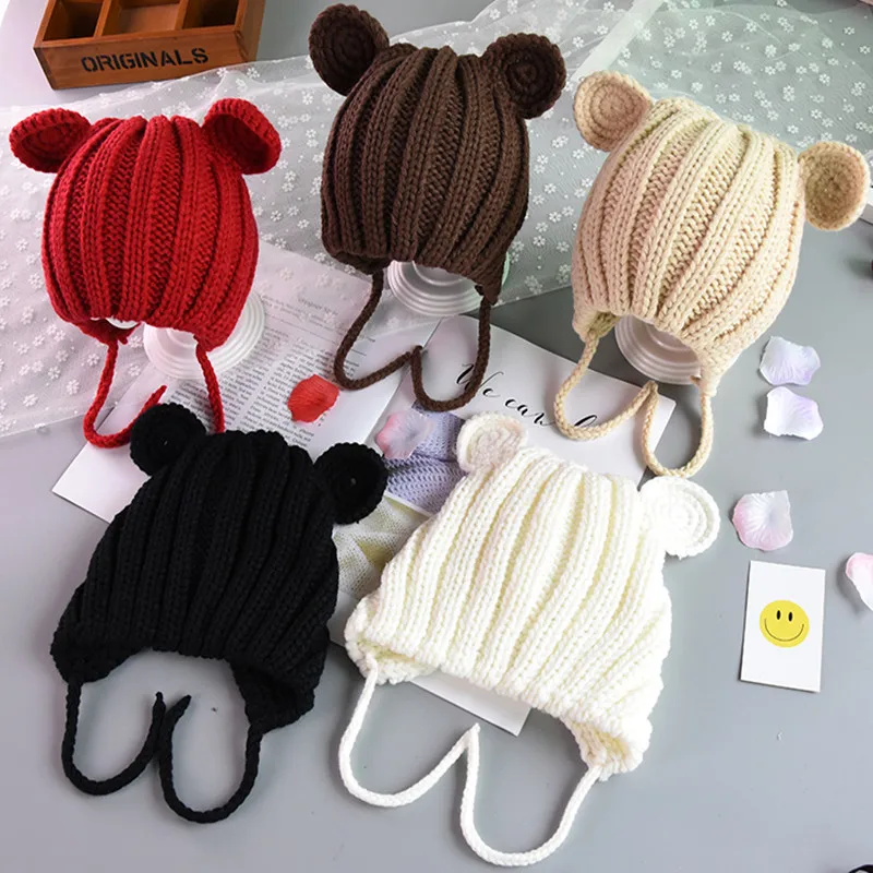 Mingjiebihuo Male and female baby new kids cat ears wool caps Autumn and winter baby handmade cats newborn knitted hats
Mingjiebihuo Male and female baby new kids cat ears wool caps Autumn and winter baby handmade cats newborn knitted hats