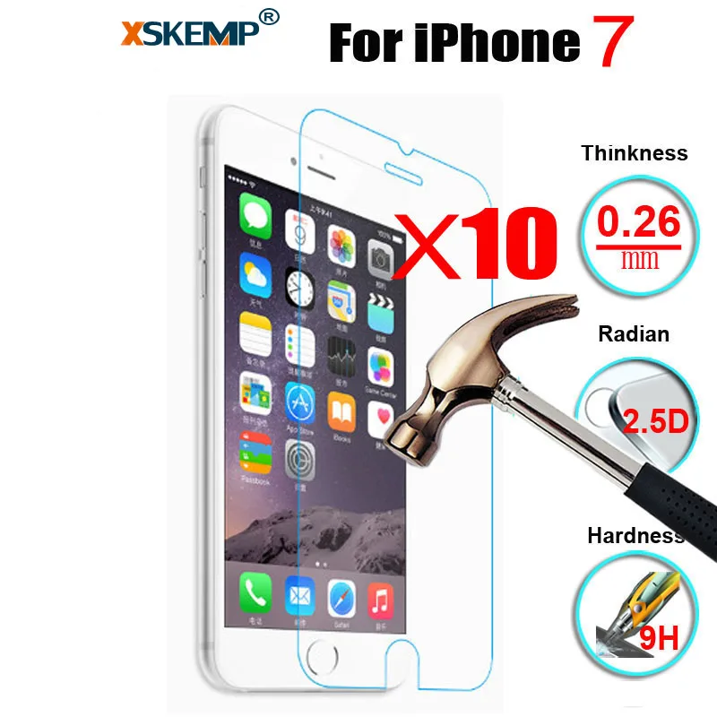 10 шт. оптовая продажа дешевые закаленное Стекло Экран протектор для Apple Iphone 4 5 6 7 5S