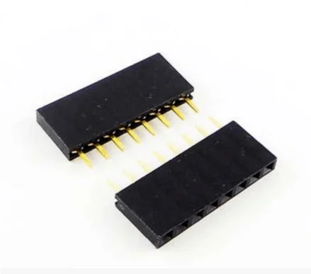 100pcs Female Header Single Row Straight Pin Socket 1*8p Strip Pitch Connector 2.54mm
100pcs Female Header Single Row Straight Pin Socket 1*8p Strip Pitch Connector 2.54mm