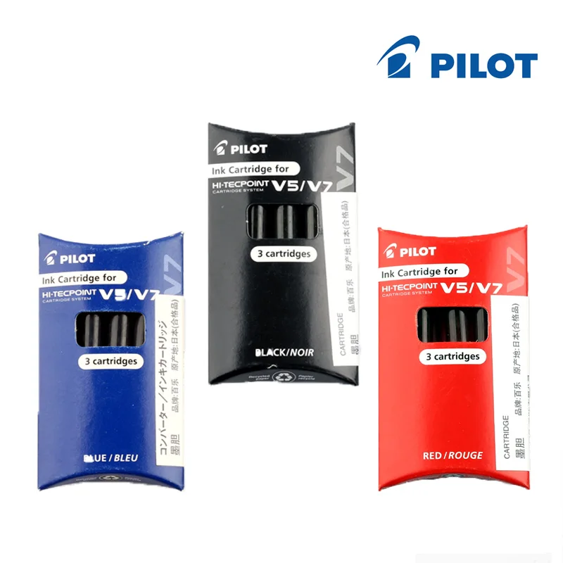 Japan PILOT 3 шт./лот чернильный картридж, запасная деталь, черный, синий, красный, фотоэлемент
Japan PILOT 3 шт./лот чернильный картридж, запасная деталь, черный, синий, красный, фотоэлемент