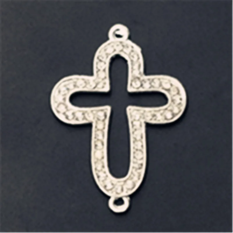 5pcs Silver Plated Hollow Rhinestone Cross Charm Alloy Connector Necklace Bracelet DIY Retro Jewelry Findings 35*28m A1006
5pcs Silver Plated Hollow Rhinestone Cross Charm Alloy Connector Necklace Bracelet DIY Retro Jewelry Findings 35*28m A1006