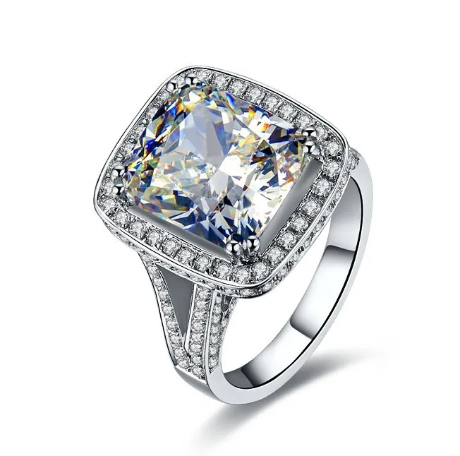 Фото Кольцо из стерлингового серебра 925 пробы 8 карат великолепное кольцо с
