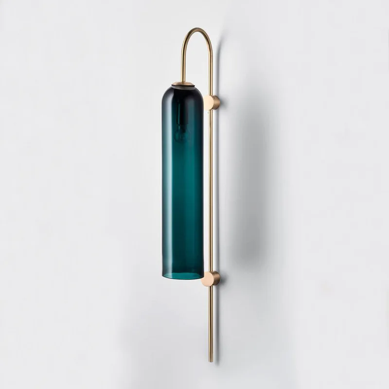Северная Европа креативная синяя стеклянная трубка для гостиничного прототипа