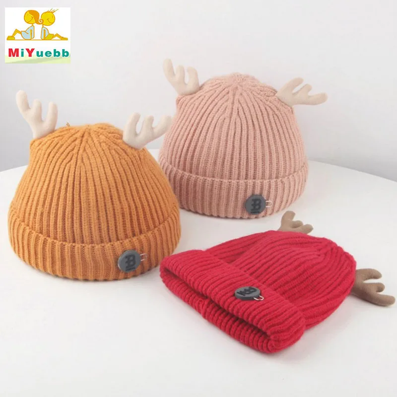 New baby young child Winter boys girls 3 months to 2 year old Solid color cap Keep warm antlers knit lovely hat outdoor Fashion
New baby young child Winter boys girls 3 months to 2 year old Solid color cap Keep warm antlers knit lovely hat outdoor Fashion