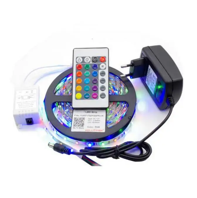 LED Strip Light DC12V RGB Tape Diode Neon Ribbon tira fita LEDs 2835 5M Waterproof Flexible Light String With Controller adapter
LED Strip Light DC12V RGB Tape Diode Neon Ribbon tira fita LEDs 2835 5M Waterproof Flexible Light String With Controller adapter