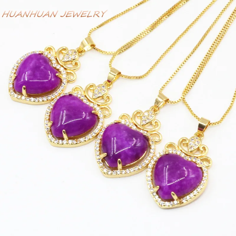 19x29mm Heart Necklaces & Pendant For Women Zircon Natural Stone Jades Charms Gold-color Stainless Steel Pendants Jewelry B3329
19x29mm Heart Necklaces & Pendant For Women Zircon Natural Stone Jades Charms Gold-color Stainless Steel Pendants Jewelry B3329