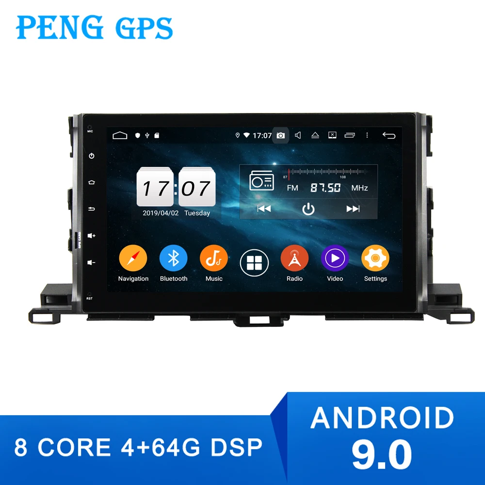4+64G Android 9 Car Radio GPS Navigation for Toyota Highlander 2015-2017 Auto Radio Stereo Unit Multimedia No DVD Player DSP
4+64G Android 9 Car Radio GPS Navigation for Toyota Highlander 2015-2017 Auto Radio Stereo Unit Multimedia No DVD Player DSP