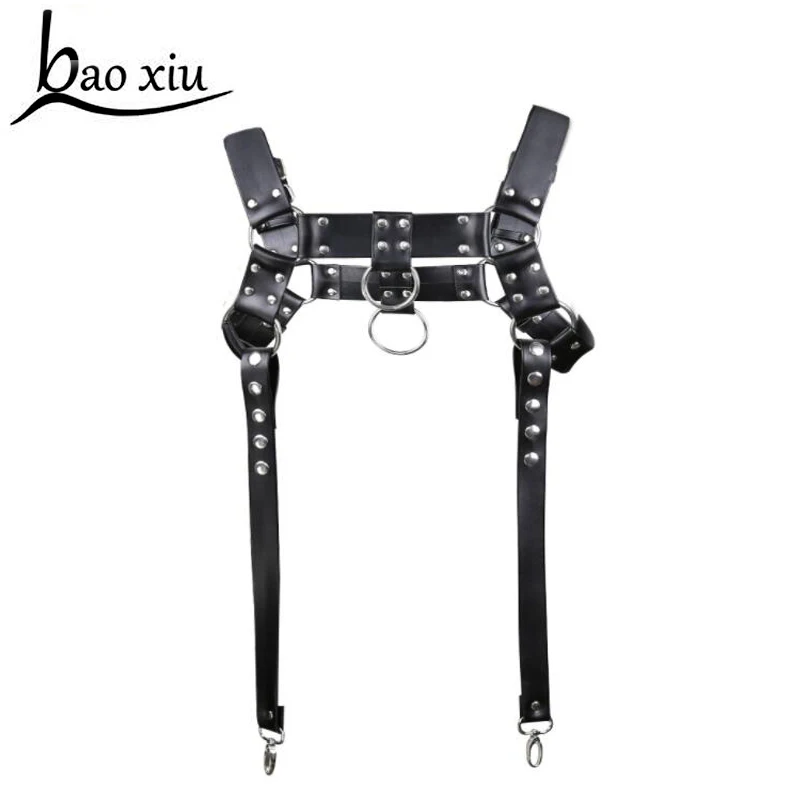 hot rock Men Male handsome Punk Leather Harness Stud Rivet Goth Handmade cool Bondage Body chest belt Sling Braces shoulder belt
hot rock Men Male handsome Punk Leather Harness Stud Rivet Goth Handmade cool Bondage Body chest belt Sling Braces shoulder belt