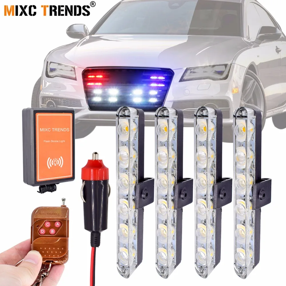 4Pcs 6LED Strobe LED Car Warning Lights Wireless Remote Blinking Police LED Light Bar for Cars Truck Emergency Auto LED Lamps
4Pcs 6LED Strobe LED Car Warning Lights Wireless Remote Blinking Police LED Light Bar for Cars Truck Emergency Auto LED Lamps