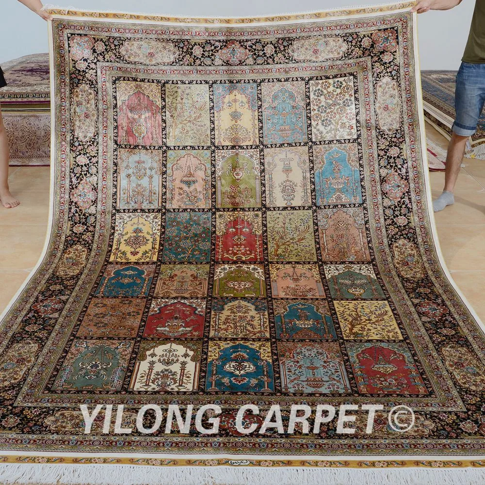Yilong 6'x9' Kashmiri four season carpets vantage handmade persian garden design rug (0724)
Yilong 6'x9' Kashmiri four season carpets vantage handmade persian garden design rug (0724)