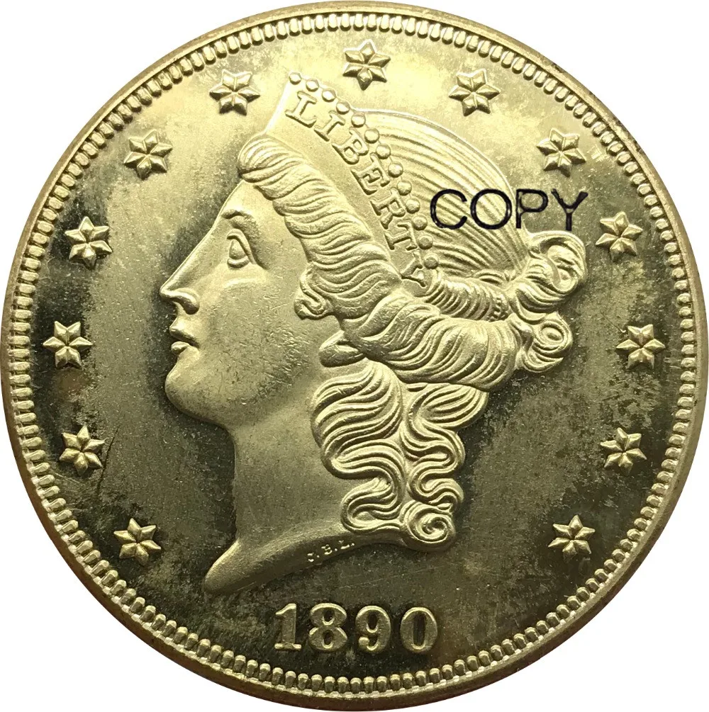 Американская голова свободы двойной Орлан с девизом 20 долларов 1890 куб. См