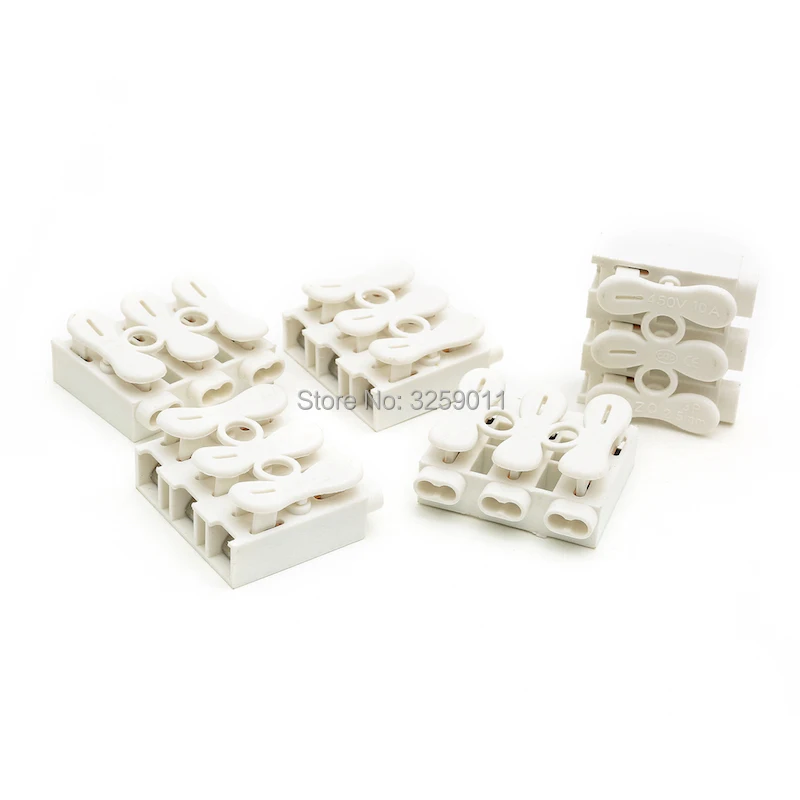 200PCS Spring Wire Connectors Electrical Cable Clamp Wiring Terminal Block ZQ-3P Row Column Push Butt LED lamps 3 pin
200PCS Spring Wire Connectors Electrical Cable Clamp Wiring Terminal Block ZQ-3P Row Column Push Butt LED lamps 3 pin