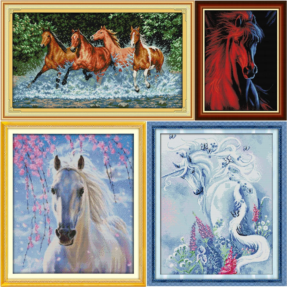 Running Horses Printed Canvas DMC Counted Cross Stitch Kits Stamped Cross Stitch Pattern Cross-stitch set Embroidery Needlework
Running Horses Printed Canvas DMC Counted Cross Stitch Kits Stamped Cross Stitch Pattern Cross-stitch set Embroidery Needlework