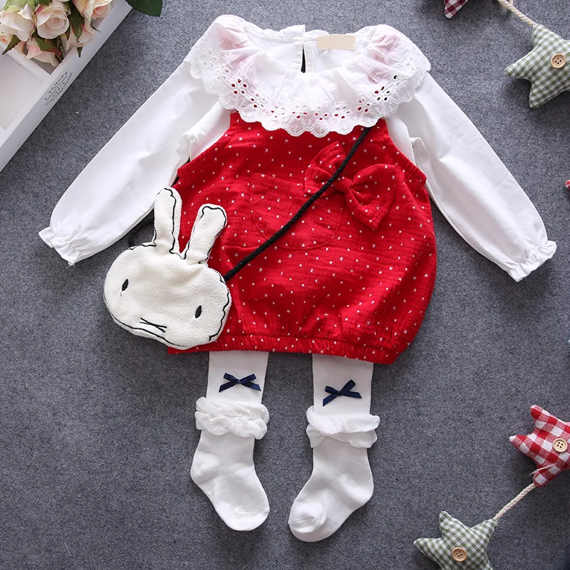 autumn t shirt+strap dress 2pcs newborn clothing cotton girls clothes polka dot baby dress 1 year birthday girls dress vestido
autumn t shirt+strap dress 2pcs newborn clothing cotton girls clothes polka dot baby dress 1 year birthday girls dress vestido