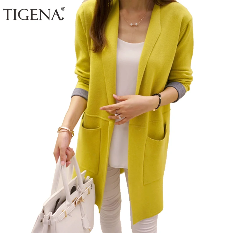 TIGENA Long Cardigan Female 2021 Autumn Winter Women Long Sleeve Cardigan Sweater Knitted Cardigans For Women Jacket Tops
TIGENA Long Cardigan Female 2021 Autumn Winter Women Long Sleeve Cardigan Sweater Knitted Cardigans For Women Jacket Tops
