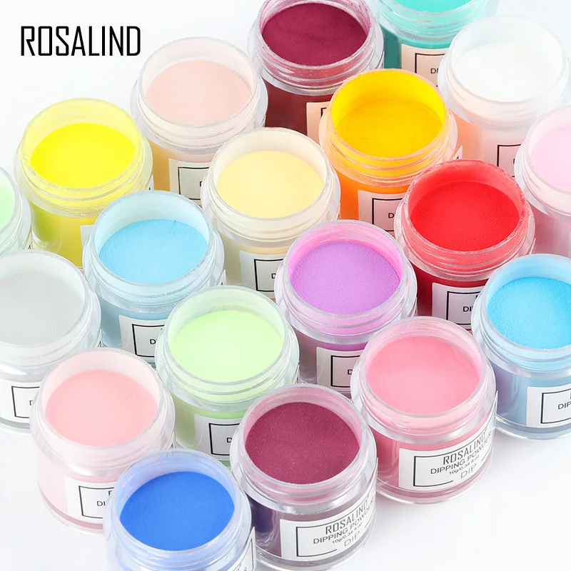 Порошок для дизайна ногтей ROSALIND Dip градиентный французский пигмент