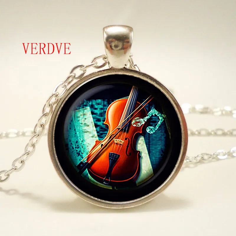 "Violin glass pendant, Music necklace, Musical instruments jewelry, birthday gift.,christmas gift,sliver plated,
"Violin glass pendant, Music necklace, Musical instruments jewelry, birthday gift.,christmas gift,sliver plated,