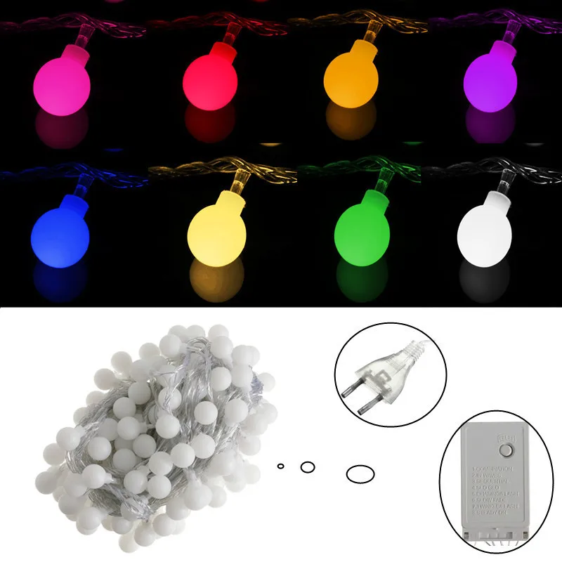20m 200 Led Colourful Balls Fairy String Decorative Lights Battery Operated Wedding Christmas Outdoor Patio Garland Decoration
20m 200 Led Colourful Balls Fairy String Decorative Lights Battery Operated Wedding Christmas Outdoor Patio Garland Decoration