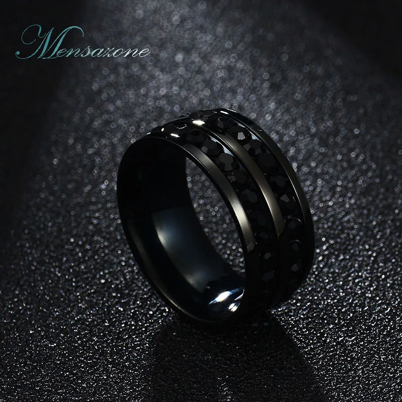 Мужское обручальное кольцо MENSAZONE черное из нержавеющей стали 2018|male wedding rings|wedding