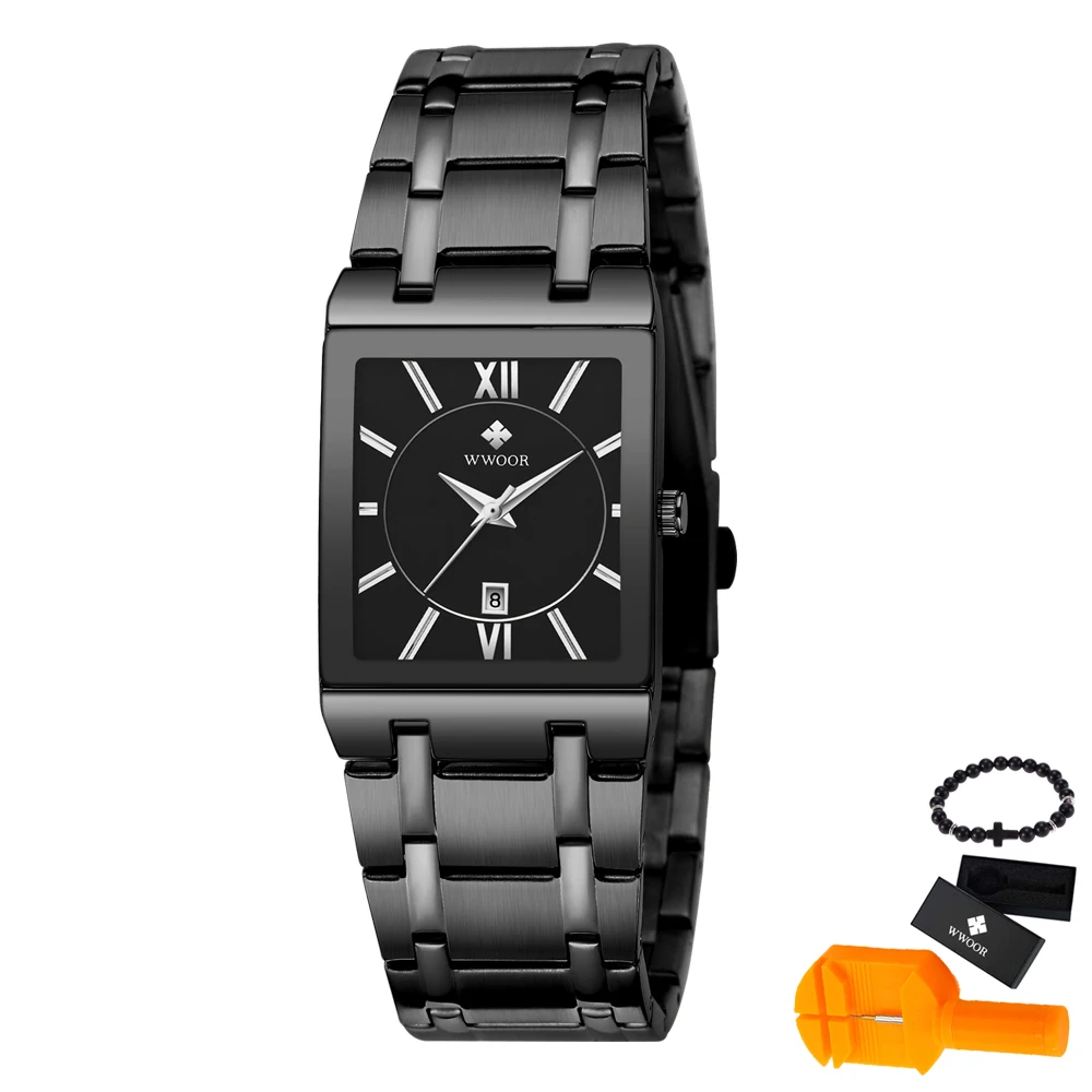 WWOOR Business Men Watch Luxury Brand Stainless Steel Wrist Sport Watch rectangle Army Military Quartz Watches Relogio Masculino
WWOOR Business Men Watch Luxury Brand Stainless Steel Wrist Sport Watch rectangle Army Military Quartz Watches Relogio Masculino
