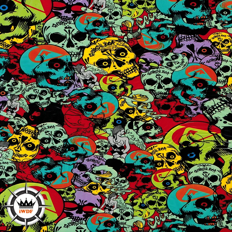 6.6ft/19.7ft/33ft length hydrographic film Width 1.6ft water transfer printing film skull H776
6.6ft/19.7ft/33ft length hydrographic film Width 1.6ft water transfer printing film skull H776