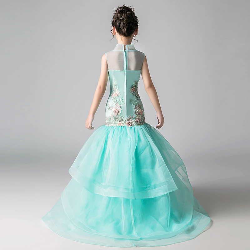 Luxury Mermaid Flower Girl Dresses for Wedding Larered Trailing Stand Collar Chinese Style Kids Pageant Dress for Birthday
Luxury Mermaid Flower Girl Dresses for Wedding Larered Trailing Stand Collar Chinese Style Kids Pageant Dress for Birthday