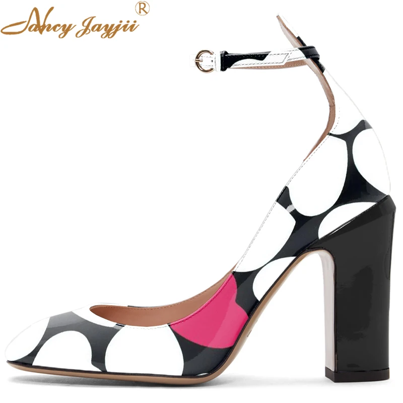 2021 High Square Heels sandals Patent Leather Ankle Strap Printed Woman Shoes Round Toe Leather Pumps Dance Dress Spring 16
2021 High Square Heels sandals Patent Leather Ankle Strap Printed Woman Shoes Round Toe Leather Pumps Dance Dress Spring 16