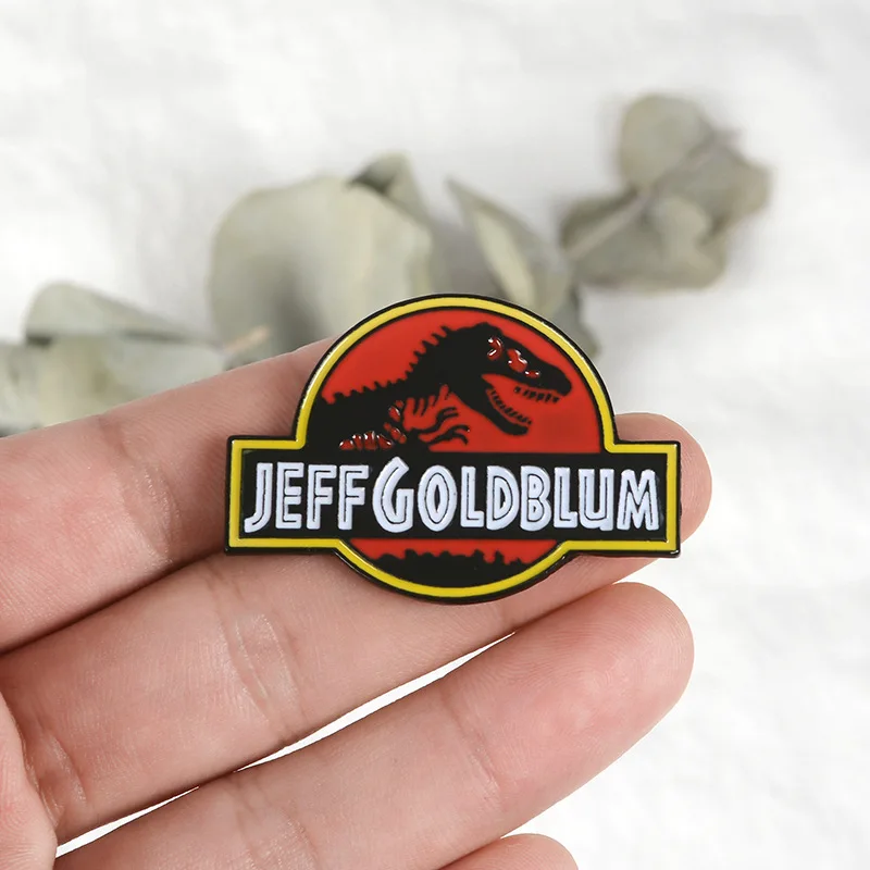 Gules Dinosaur охотничьи броши для новинок брошь "JEFFGOLDBLUM" булавки Значки фильмов