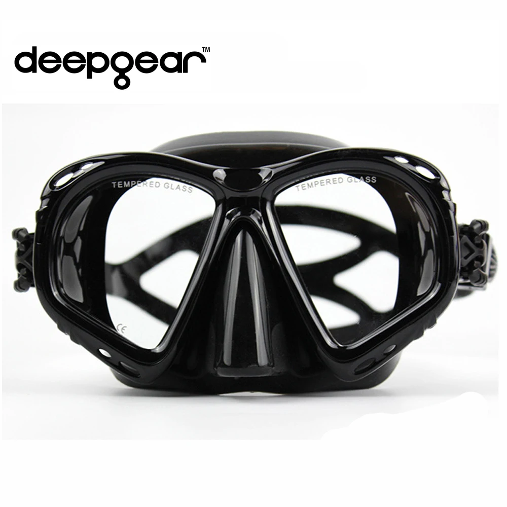 Профессиональная маска для подводного плавания DEEPGEAR силиконовая из закаленного