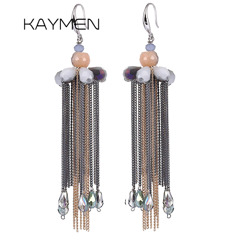 New Arrival Handmade Weaving Crystal Beads and 2 Color Chains Tassels Dangle Drop Earrings for Women Party Wedding Jewelry
New Arrival Handmade Weaving Crystal Beads and 2 Color Chains Tassels Dangle Drop Earrings for Women Party Wedding Jewelry