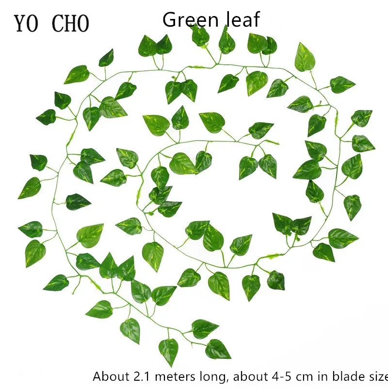 YO CHO 6PCS/LOT Artificial Ivy Garland Home Garden Wall Decoration DIY Green Artificial Hanging Plant Leaf For Paty Decor
YO CHO 6PCS/LOT Artificial Ivy Garland Home Garden Wall Decoration DIY Green Artificial Hanging Plant Leaf For Paty Decor