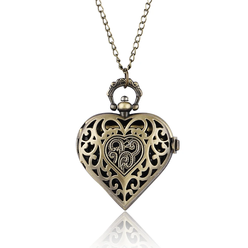 Bronze Copper Steampunk Hollow Quartz Heart-shaped Pocket Watch Necklace Pendant Chain Women Ladies Girl reloj de bolsillo P71
Bronze Copper Steampunk Hollow Quartz Heart-shaped Pocket Watch Necklace Pendant Chain Women Ladies Girl reloj de bolsillo P71