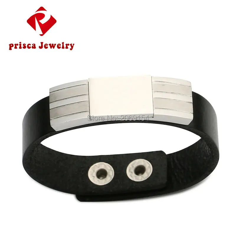 Classic Genuine Leather Bracelet Fashion Jewelry Stainless Steel Chain Link Bracelet & Bangle Charms Men Cuff Bangle
Classic Genuine Leather Bracelet Fashion Jewelry Stainless Steel Chain Link Bracelet & Bangle Charms Men Cuff Bangle