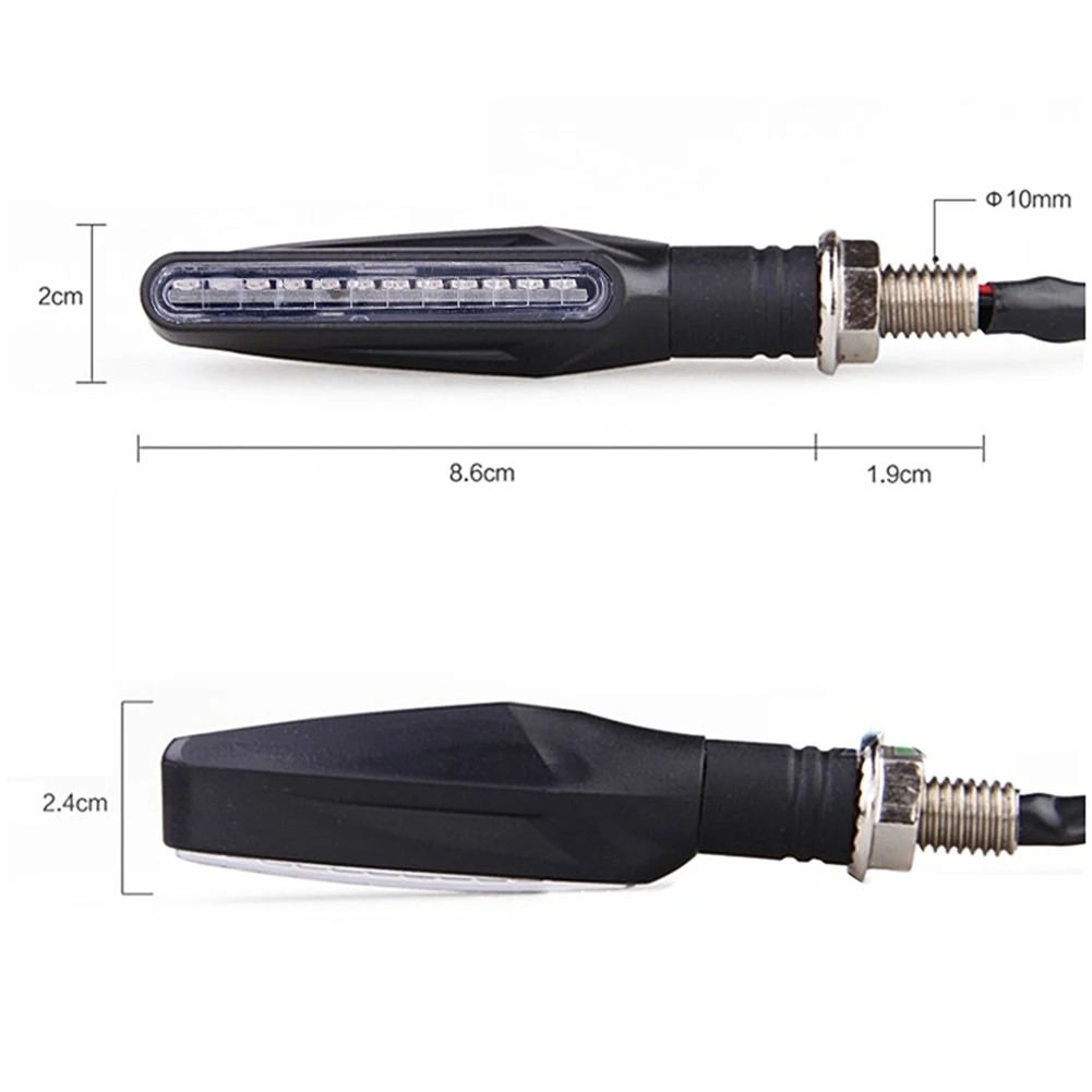 4pcs Motorcycle Turn Signal Indicators 12V Universal Flowing Water LED Light
4pcs Motorcycle Turn Signal Indicators 12V Universal Flowing Water LED Light