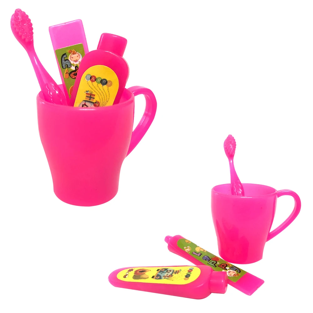 NK 4 Pcs/Set Doll Mini Toothpaste Kit toothbrush Cleanser Cup Toothpaste For Barbie Accessories Doll Gift Necessary Toy DZ
NK 4 Pcs/Set Doll Mini Toothpaste Kit toothbrush Cleanser Cup Toothpaste For Barbie Accessories Doll Gift Necessary Toy DZ