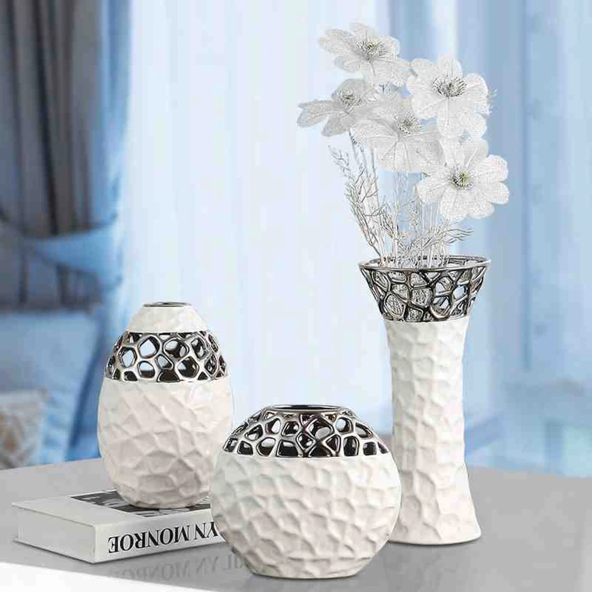 Brief ceramic silver flower vases for party ceramic flower vase creative shell white Ceramic vase Office home wedding decor
Brief ceramic silver flower vases for party ceramic flower vase creative shell white Ceramic vase Office home wedding decor