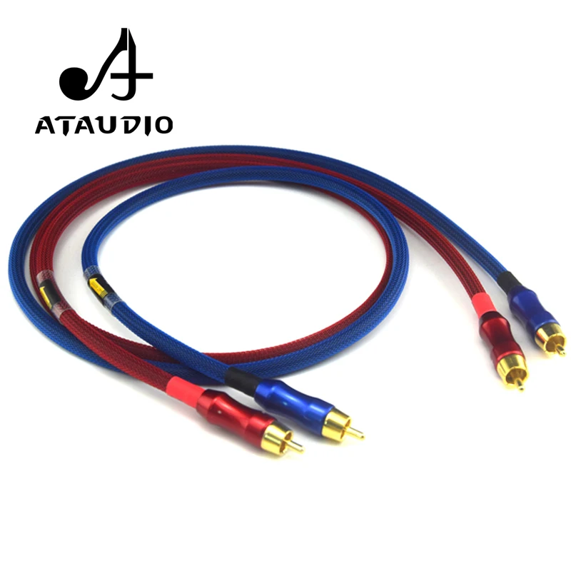 ATAUDIO 1 пара Canare Hifi Rca кабель Hi end 6N OFC 2RCA штекер на штекер|hifi rca cable|rca cablehifi |