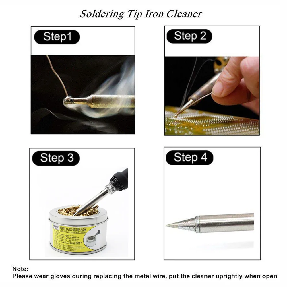 Electric Iron Cleaner Sponge Welding Soldering Solder Iron Tip Cleaner Remove Tin Cleaner Brass Cleaning Wire Sponge Balls #15
Electric Iron Cleaner Sponge Welding Soldering Solder Iron Tip Cleaner Remove Tin Cleaner Brass Cleaning Wire Sponge Balls #15