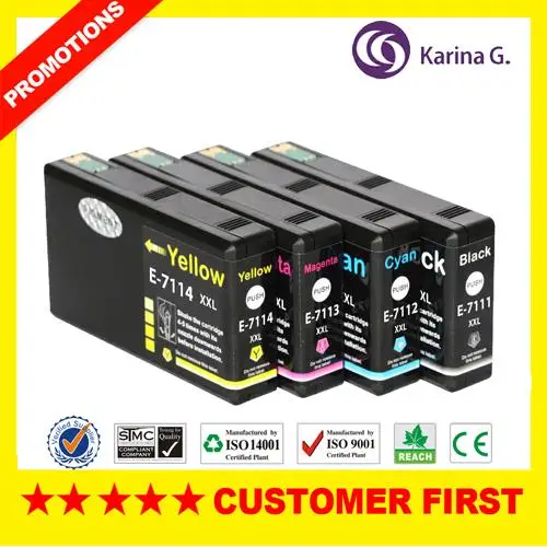 4X Compatible Ink Cartridge T7111-4 WP-4010 WP-4023 WP-4090 WP-4520 WP-4533 WP-4590 Printer Ink
4X Compatible Ink Cartridge T7111-4 WP-4010 WP-4023 WP-4090 WP-4520 WP-4533 WP-4590 Printer Ink