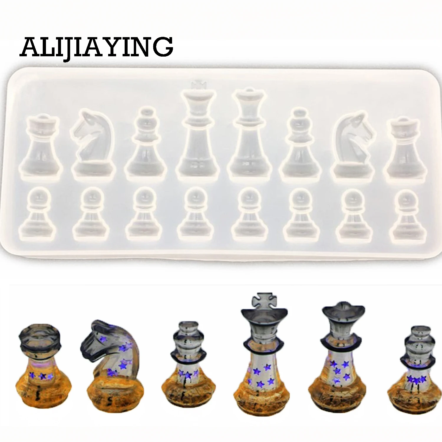 A216 International Chess Shape Silicone Mold DIY Clay Epoxy Resin Mold Pendant Molds Candy Chocolate cake decorating tools
A216 International Chess Shape Silicone Mold DIY Clay Epoxy Resin Mold Pendant Molds Candy Chocolate cake decorating tools
