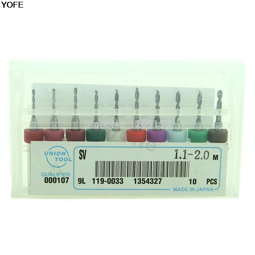 1set Drill Bits DIY 10Pcs 1.1mm-2.0 mm PCB Print Circuit Board Carbide Micro Drill Bits Tool