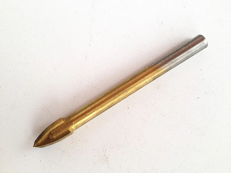 4mm-12mm Tungsten Carbide Glass Drill Bit Titanium Coated Point With 4 Cutting Edges Tile&Glass Cross Spear Head Drill Bits
4mm-12mm Tungsten Carbide Glass Drill Bit Titanium Coated Point With 4 Cutting Edges Tile&Glass Cross Spear Head Drill Bits