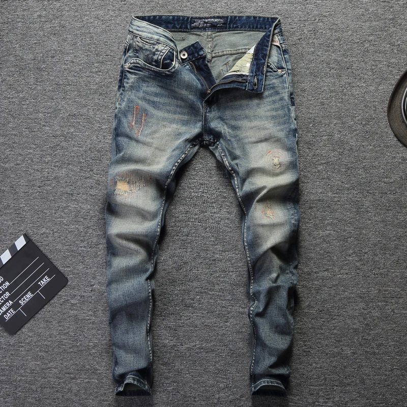 Italian Fashion Men Jeans Retro Wash Embroidery Classical Denim Pants Streetwear Hip Hop Jeans homme 98% Cotton Ripped Jeans Men
Italian Fashion Men Jeans Retro Wash Embroidery Classical Denim Pants Streetwear Hip Hop Jeans homme 98% Cotton Ripped Jeans Men