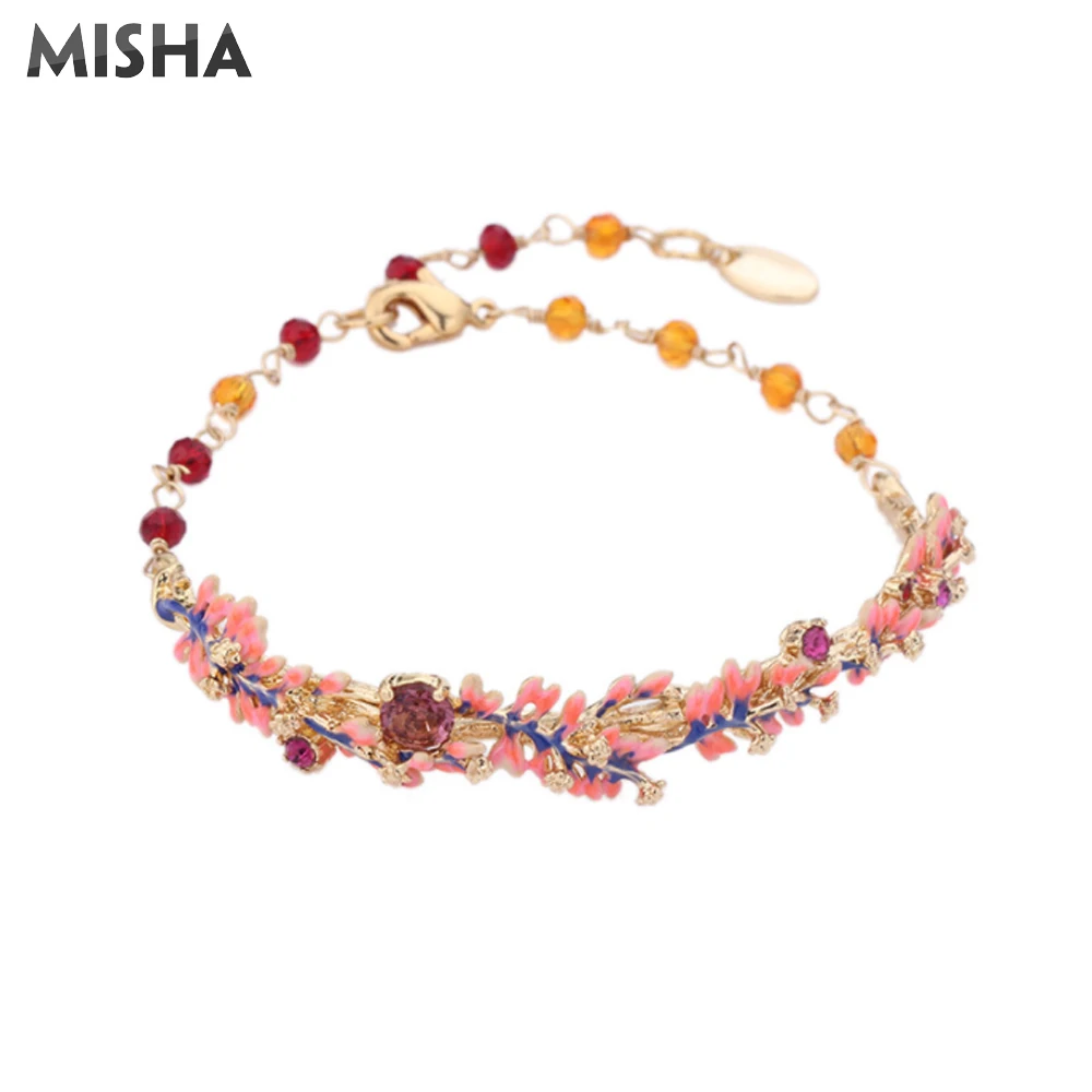 Женский браслет MISHA с эмалированной глазурью имитация кактуса ручная цепь для