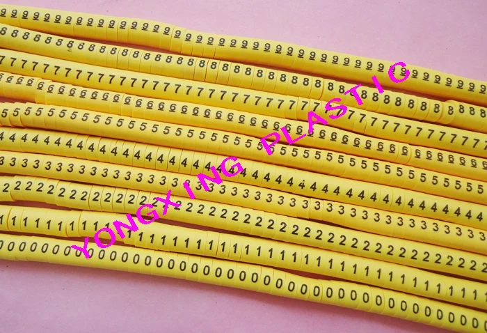 1000pcs/box EC-0 1.0mm2 different number 0123456789+- cable marker yellow color
1000pcs/box EC-0 1.0mm2 different number 0123456789+- cable marker yellow color