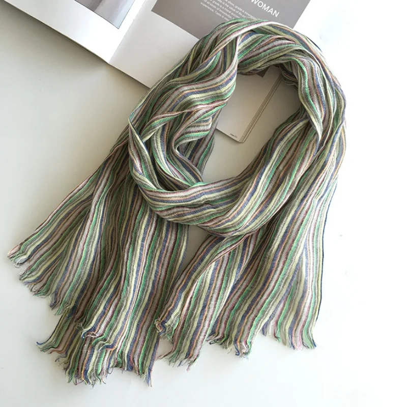 Linen Striped Shawl Scarf Unisex Scarves Boys Girls Tassel Scarf Wraps Women Men
Linen Striped Shawl Scarf Unisex Scarves Boys Girls Tassel Scarf Wraps Women Men