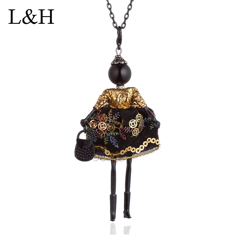 Vintage Embroidered Gold Purple Long Dress Doll Big Choker Necklaces&Pendants Long Chain Handmade Figure Jewelry For Women
Vintage Embroidered Gold Purple Long Dress Doll Big Choker Necklaces&Pendants Long Chain Handmade Figure Jewelry For Women